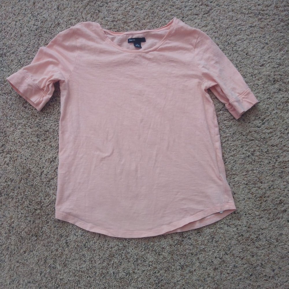GAP kids size XXL scoop tee, Creamy coral